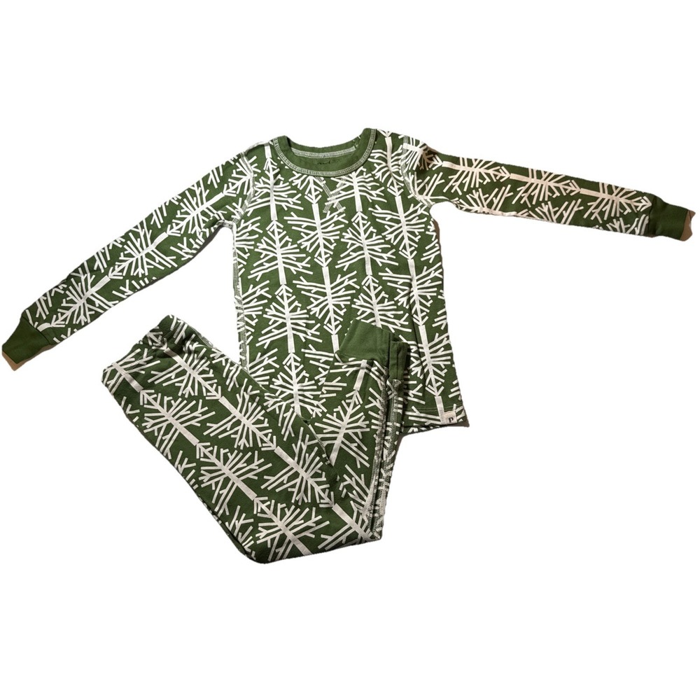 ORGANIC PAET 5T Kids Pajamas Earth's Favorite Clothing Holiday Green Pajamas